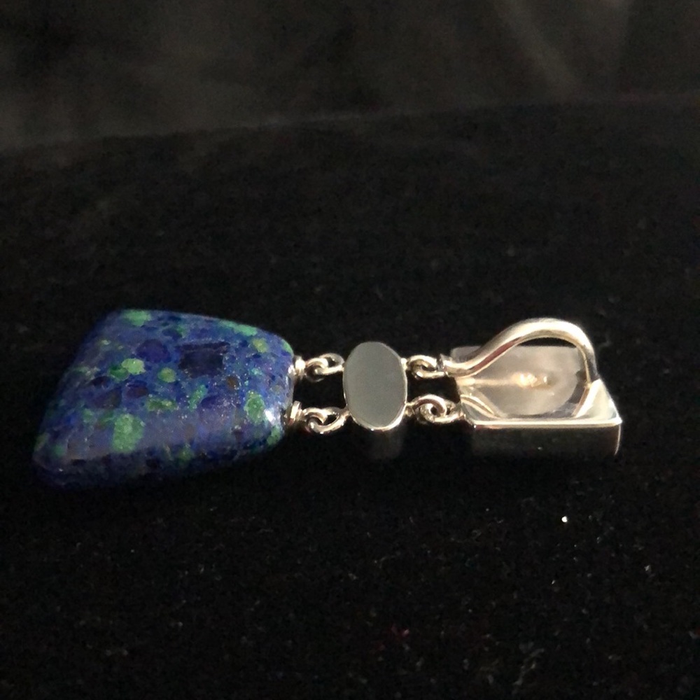 Jay King Sterling Silver Blue Azurite & Green Malachite 18” Necklace & Earrings. - Picture 9 of 16